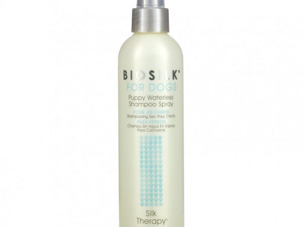 Biosilk, Silk Therapy, безводный шампунь-спрей для щенков, 237 мл (8 жидк. Унций)