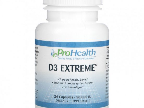 ProHealth Longevity, D3 Extreme, 50 000 МЕ, 24 капсулы