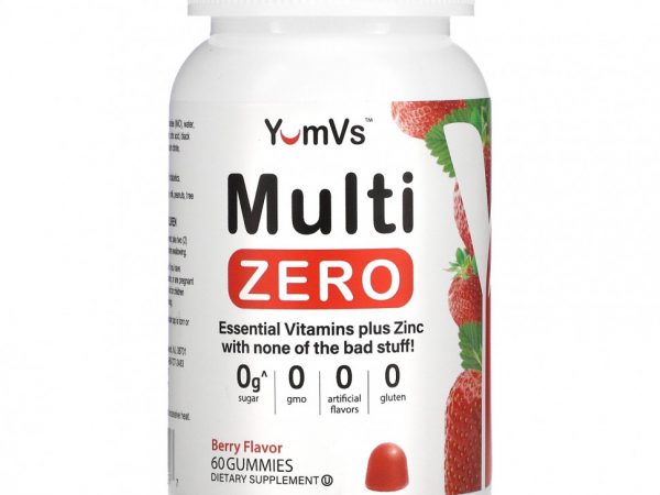 YumV's, Multi Zero, ягодный, 60 жевательных мармеладок