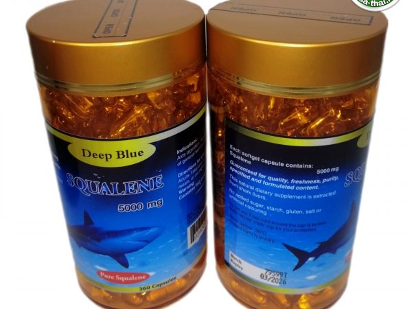 Акулий Сквален Deep Blue Squalene 5000 mg. 360 капсул, Таиланд