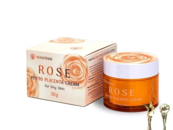 Крем с экстрактом фитоплаценты Wanthai Rose Phyto Placenta Cream For Dry Skin, 50 мл. Таиланд