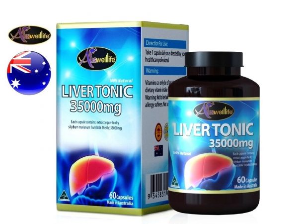 Тоник для печени Auswelllife Liver Tonic 35000 mg. 60 капсул Австралия