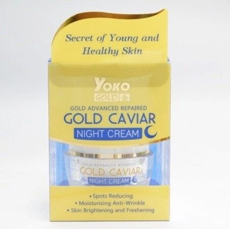 Yoko Gold Caviar Night Cream 25 g / Ночной Крем с Золотой Икрой для лица 25 г, Таиланд