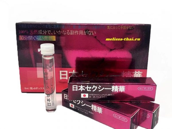 Женские возбуждающие капли для Женщин Japan Essence Women Aphrodisiac Enhancer Drink, 8 шт  6 мл. Япония
