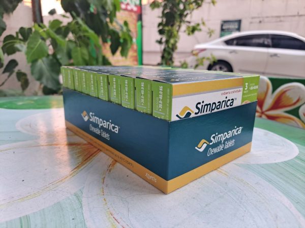 Упаковка 10х3 таблеток-simparica-средство от клещей и паразитов симпарика для собак весом от 20 до 40 кг
