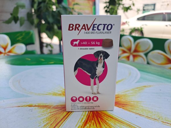 Бравекто Bravecto от паразитов и клещей для собак весом 40-56 кг. 1400 мг
