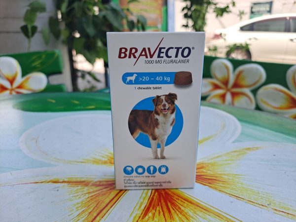 Бравекто Bravecto от паразитов и клещей для собак весом 20-40 кг. 1000 мг