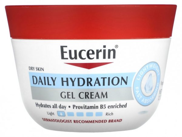 Eucerin, Ежедневный увлажняющий гель-крем, без отдушек, 340 г (12 унций)