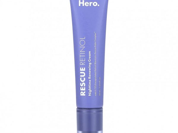 Hero Cosmetics, Rescue Retinol, ночной восстанавливающий крем, 30 мл (1,014 жидк. Унции)
