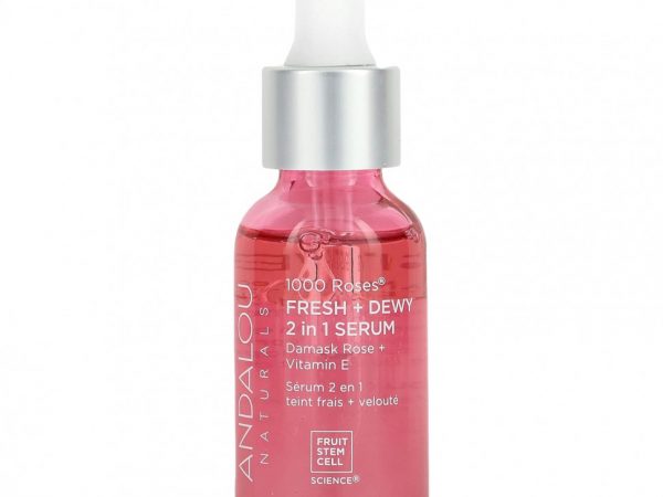 Andalou Naturals, Fresh + Dewy сыворотка 2 в 1, 30 мл (1 жидк. Унция)