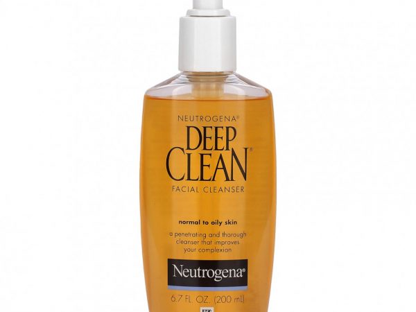 Neutrogena, Deep Clean, очищающее средство для лица, для нормальной и жирной кожи, 200 мл (6,7 жидк. Унции)