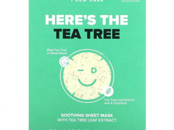 I Dew Care, Here's The Tea Tree, успокаивающая тканевая маска, 10 листовых масок, по 24 мл (0,81 жидк. Унции)