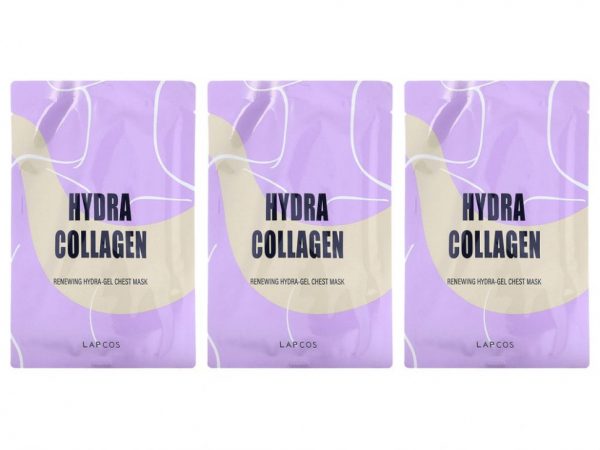 Lapcos, Hydra Collagen, восстанавливающая гидрогелевая маска для груди, 5 шт. По 40 г (1,41 унции)