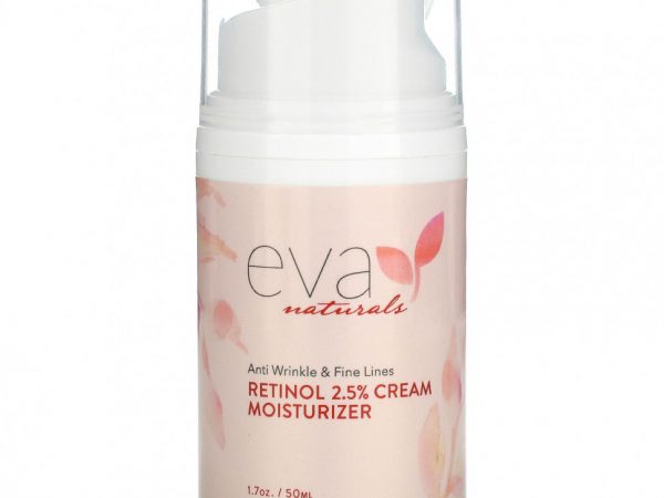 Eva Naturals, 2,5% крем-увлажняющий крем с ретинолом, 50 мл (1,7 унции)