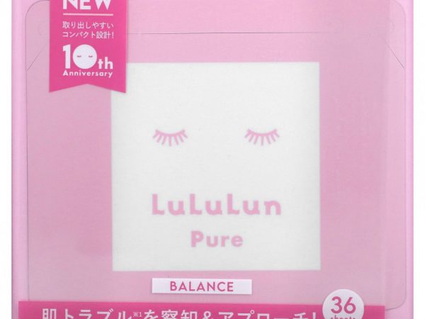 Lululun, Pure Balance, Beauty Sheet Mask, розовая 8FB, 36 шт., 520 мл (18 жидк. Унций)