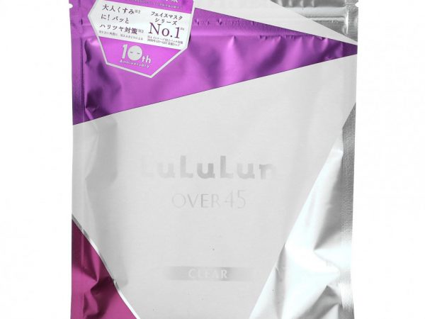 Lululun, Over 45 Beauty Sheet Mask, Iris Blue (Clear) 2KS, 7 шт., 113 мл (3,82 жидк. Унции)
