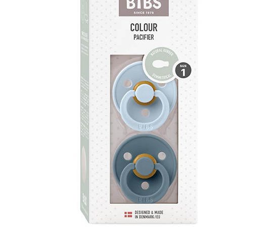 BIBS Baby Pacifier 2 pcs Latex Size 1 Size Symmetrical