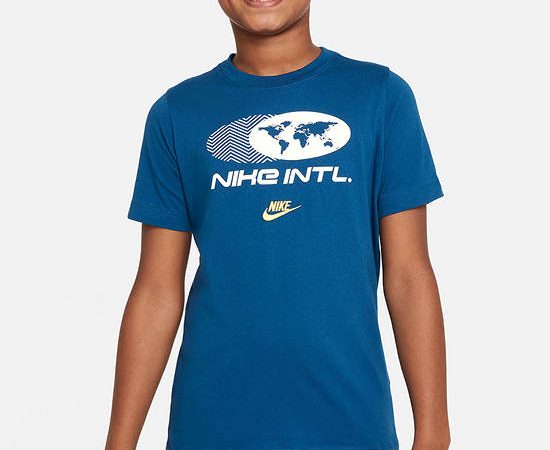 NIKE KIDS Unisex Kids T-Shirt Sportswear Amplify Court Blue