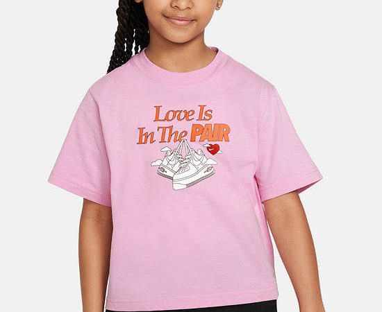 NIKE KIDS Girl T-Shirt Sportswear Boxy Love Pair Pirise