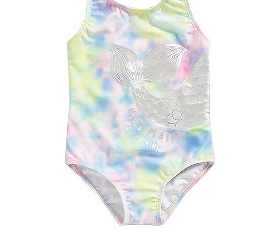 MOTHERCARE Girl Swimsuit One Piece Mermaid Tail Print Multi-Color