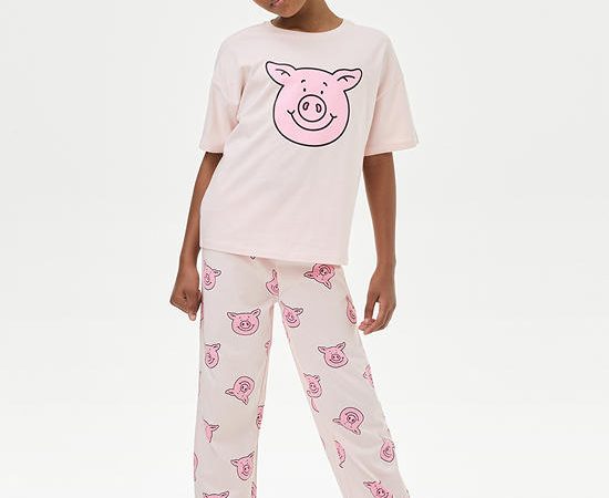 MARKS & SPENCER KIDS Girl Toddler Pyjamas Percy Pig Pink