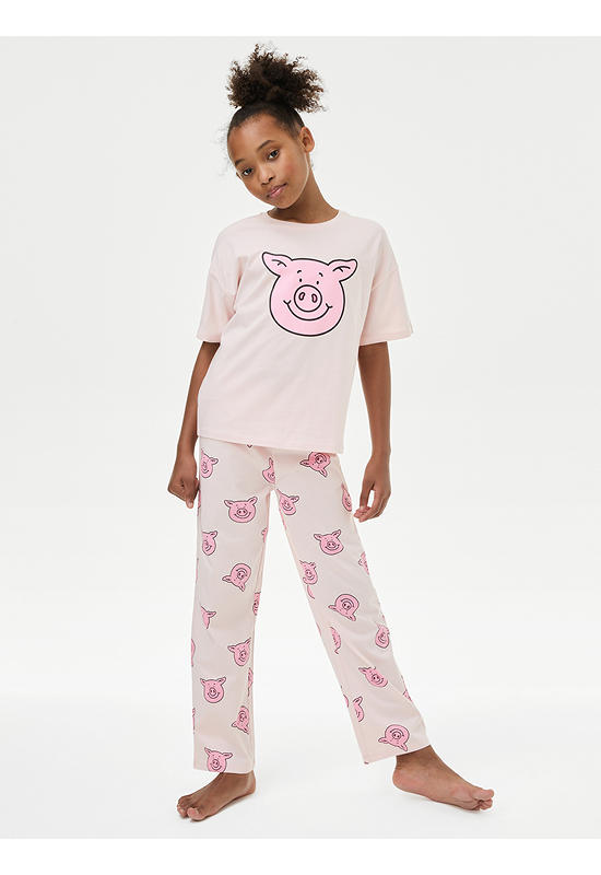MARKS & SPENCER KIDS Girl Toddler Pyjamas Percy Pig Pink