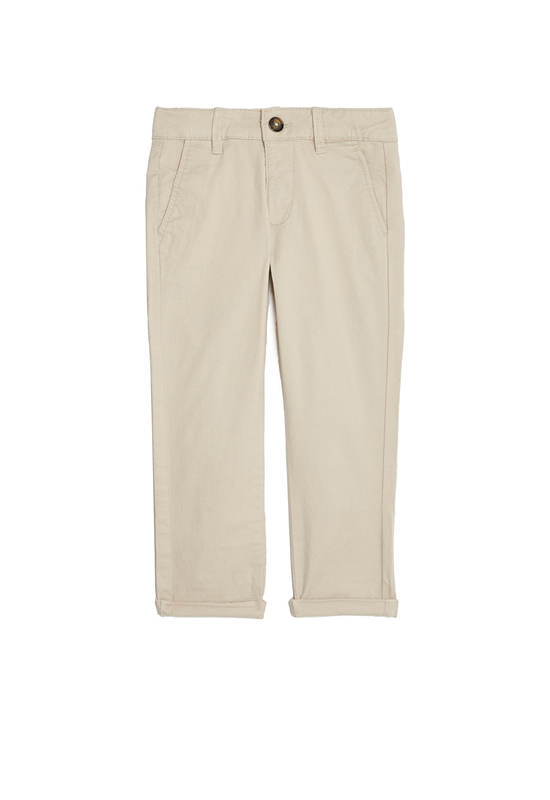 MARKS & SPENCER KIDS Boy Toddler Chinos Cotton Rich Beige