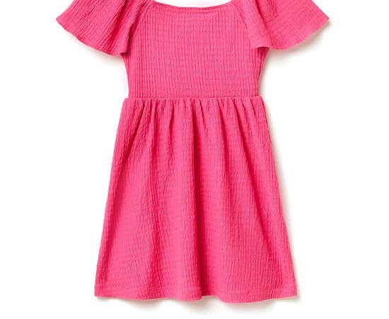 SFERA KIDS Girl Toddler Short Dress Short Sleeves Fuchsia