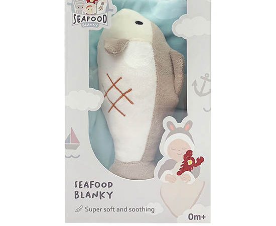 Airy Bedding Infant Blanky Seafood Mackerel Multi-Color