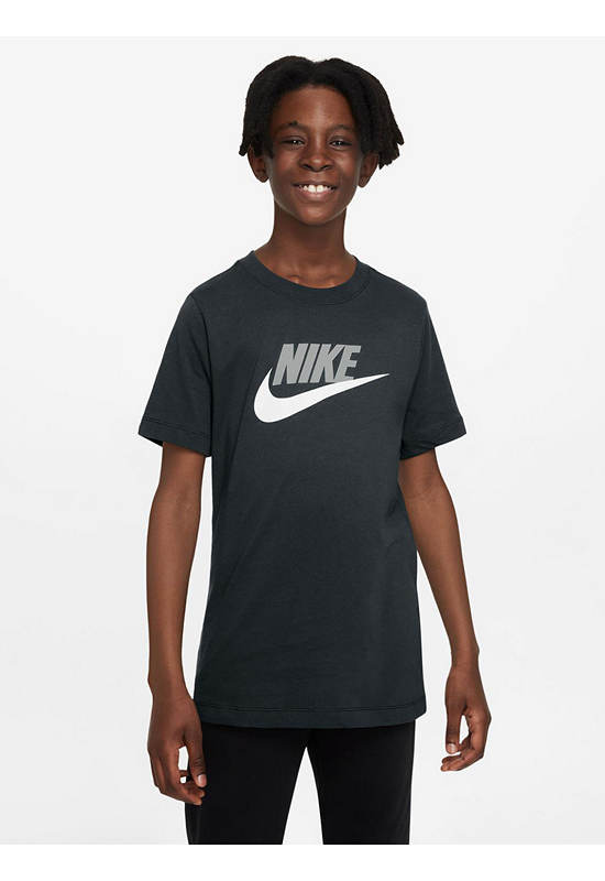 NIKE KIDS Boy T-Shirt Nike Sportswear Futura Icon TD Black/Lt Smoke Grey/White