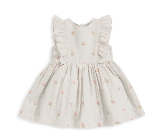 MAMAS & PAPAS Girl Infant Mini Dress Embroidered Blue