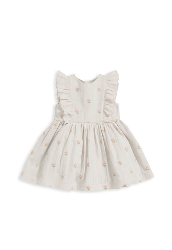 MAMAS & PAPAS Girl Infant Mini Dress Embroidered Blue