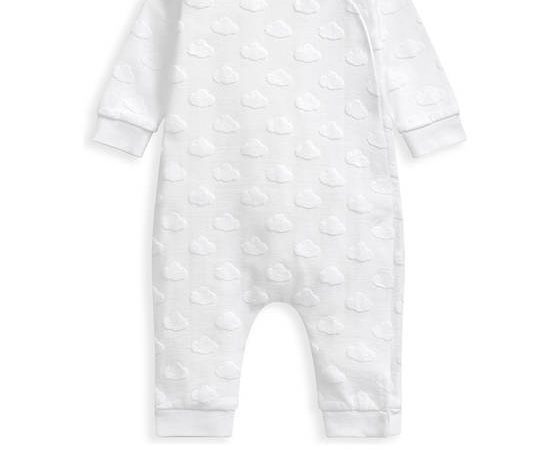 MAMAS & PAPAS Baby Romper Cloud Jacquard White