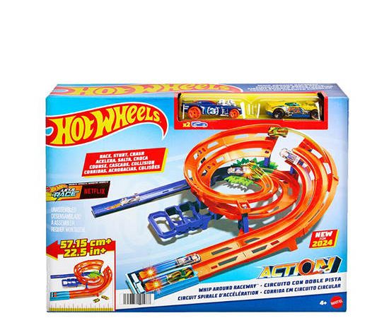 HOTWHEELS Toy Whip Around Raceway HTK17 Multi-Color