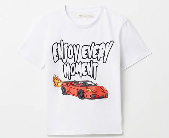SFERA KIDS Girl T-Shirt Car Printed White