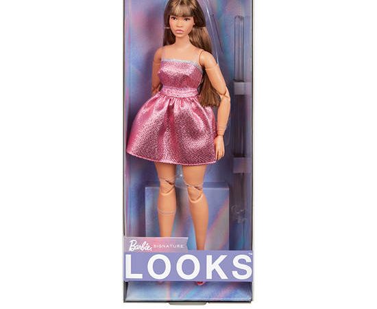 BARBIE Doll Barbie Signature Looks #24 Curvy Pink Minidress Multi-Color