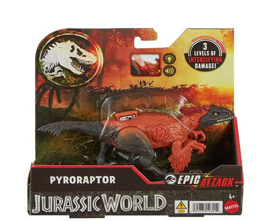 MATTEL Figure Jurassic World Epic Attack Pyroraptor Multi-Color