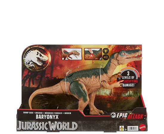 MATTEL Figure Jurassic World Epic Attack Chomp Back Baryonyx Multi-Color