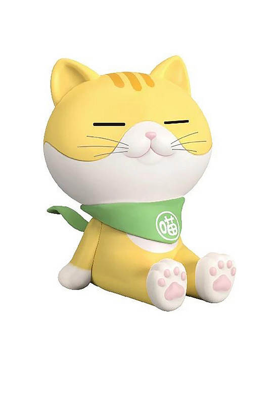 TATA CAT Phone Stand Figure Cheese Cat CC-1618C Yellow
