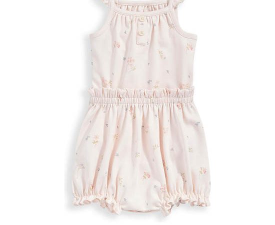 MAMAS & PAPAS Girl Infant Bodysuit & Short Outfit Set Floral Pink