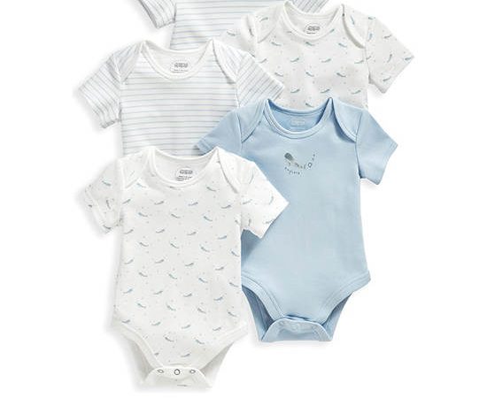 MAMAS & PAPAS Unisex Toddler Bodysuit Down By Lake 5 Pk Multi-Color