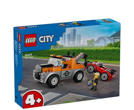 LEGO Block Toy Tow Truck and Sports Car Repair 60435 Multi-Color