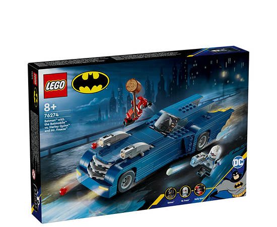 LEGO Block Toy Batman with the Batmobile vs. Harley Quinn and Mr. Freeze 76274 Multi-Color