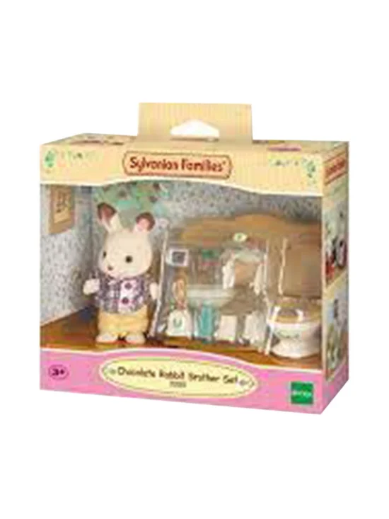 SYLVANIAN FAMILIES Chocolate Rabbit Brother Set Washroom 50156 Multi-Color