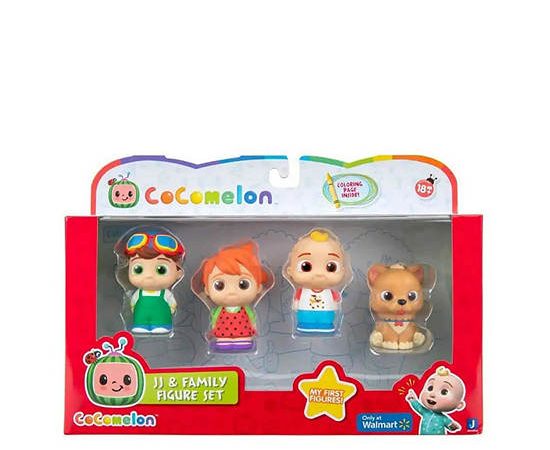 COCOMELON Figure Cocomelon 4 Pack JJ & Family Multi-Color