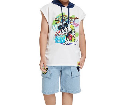 FOF KIDS Boy Sweater Disney Mickey Mouse Printed White