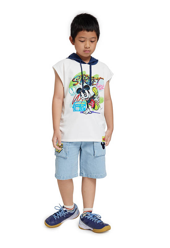 FOF KIDS Boy Sweater Disney Mickey Mouse Printed White