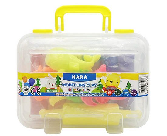 NARA Toy Modelling Clay 480 g NA-BK-480-6+BEACH/R Multi-Color