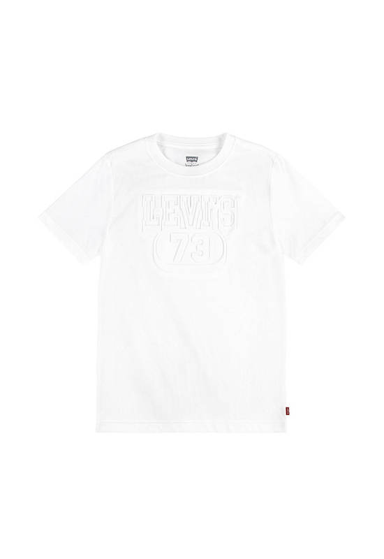 LEVI'S KIDS Boy Toddler Tee Short Sleeves Embossed Logo W1T-Bright White