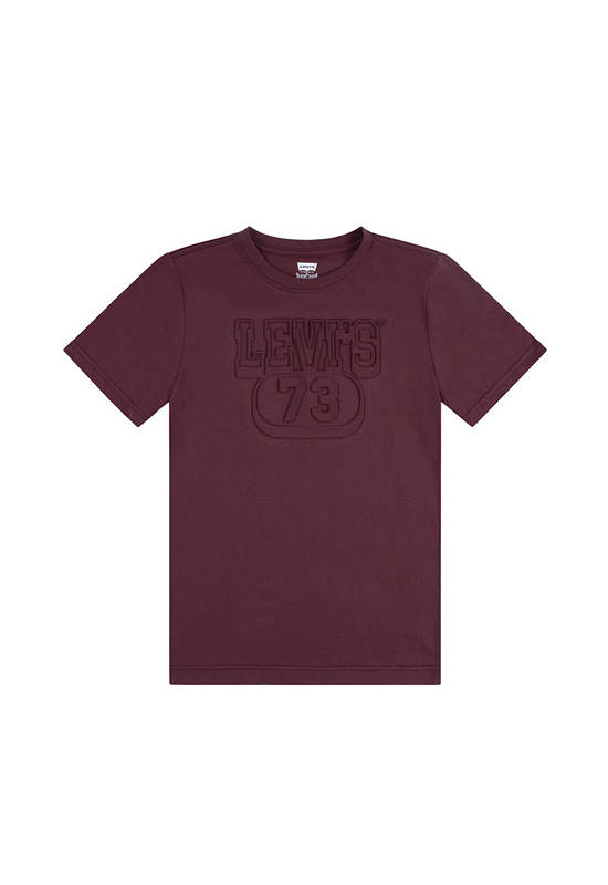 LEVI'S KIDS Boy Toddler Tee Short Sleeves Embossed Logo Xal-Chocolate Truffle